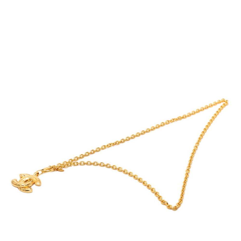 CHANEL Gold Logo Necklace - Picture 3 of 6